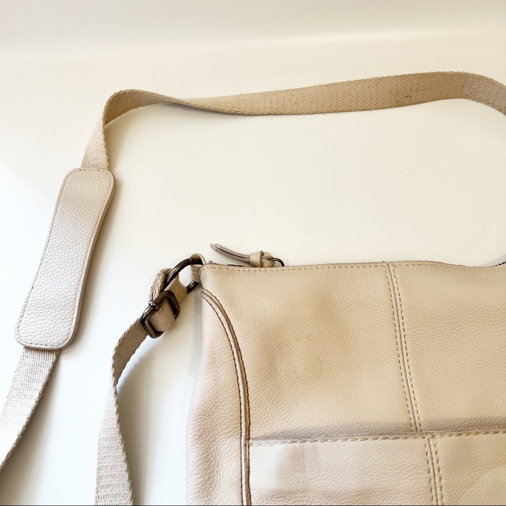 The Sak White Leather Crossbody Bag Adjustable Strap - Picture 4 of 11